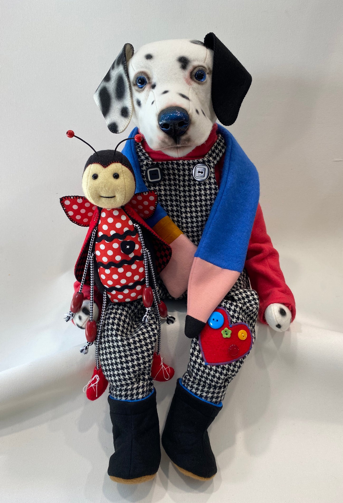 "Artie" Dalmatian Art doll  PDF Pattern  Approx 36cm Seated