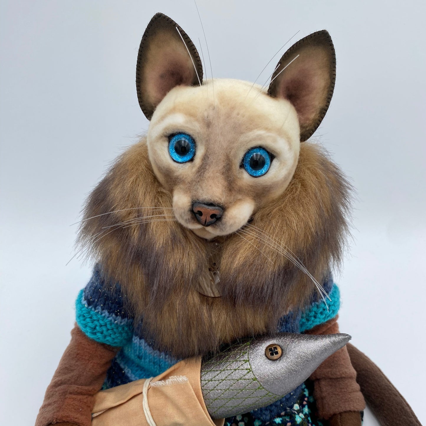 Crazy Cat Lady  Art Doll PDF Pattern  Approx 28cm seated