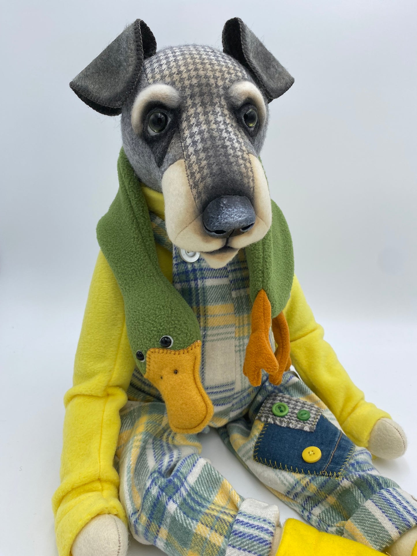 "Duckie"  Schnauzer/Airedale  PDF Pattern  Approx  34cm Seated