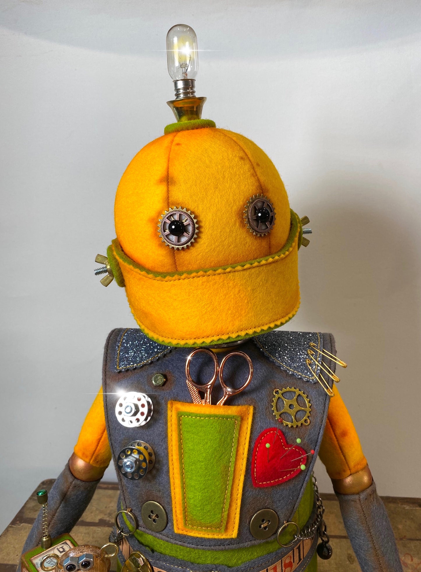 Robot Art Doll PDF Pattern  Approx 40cm Seated