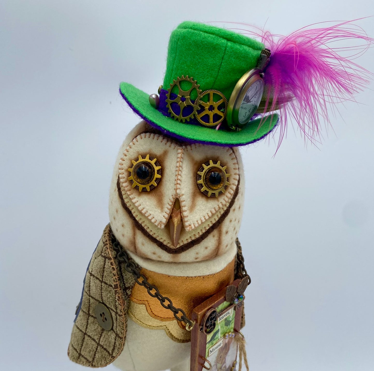 "The Professor"  Owl Art Doll   PDF Pattern  Approx 40cm