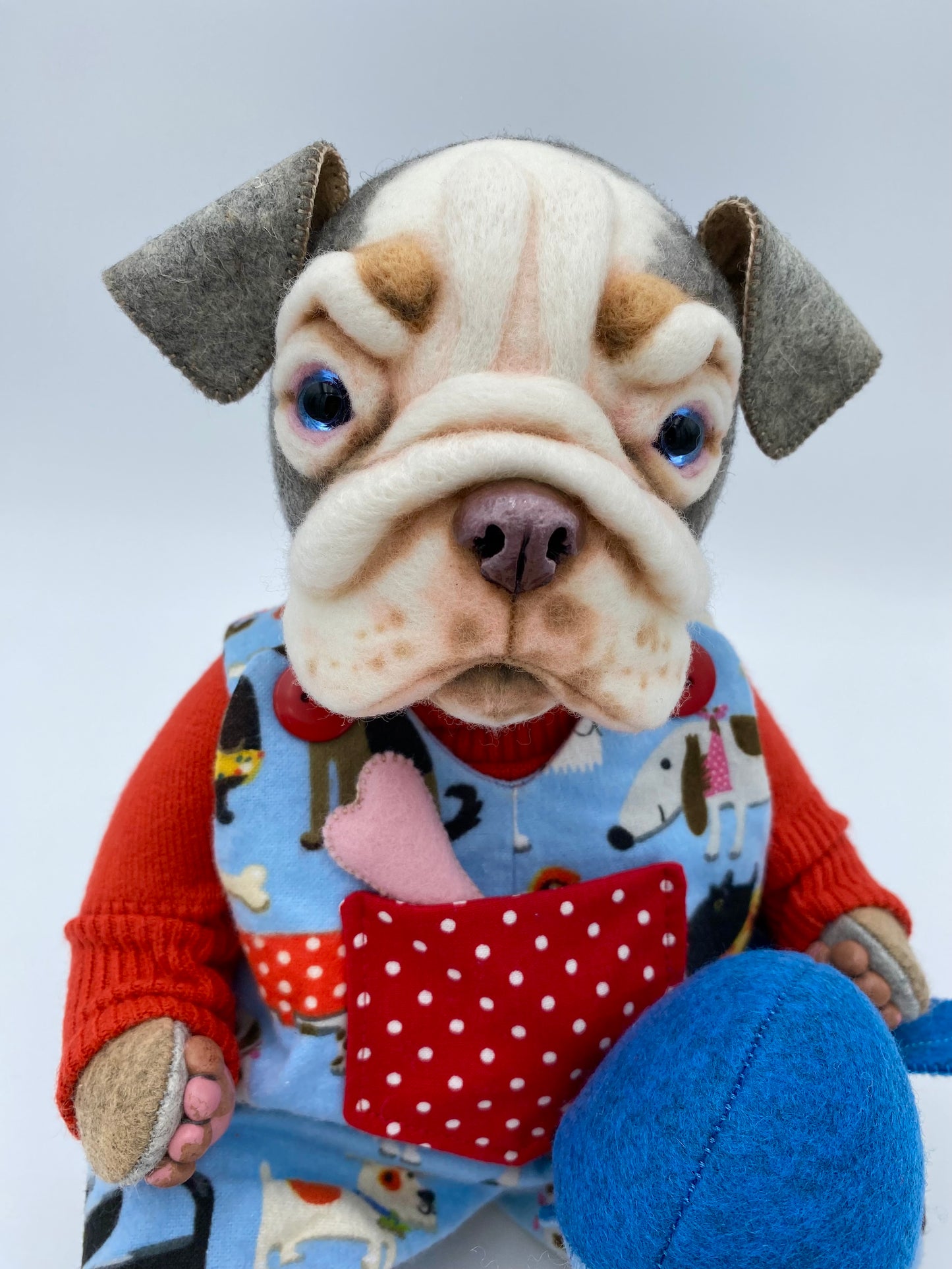 Bulldog Puppy PDF Pattern  Approx 26cm Seated