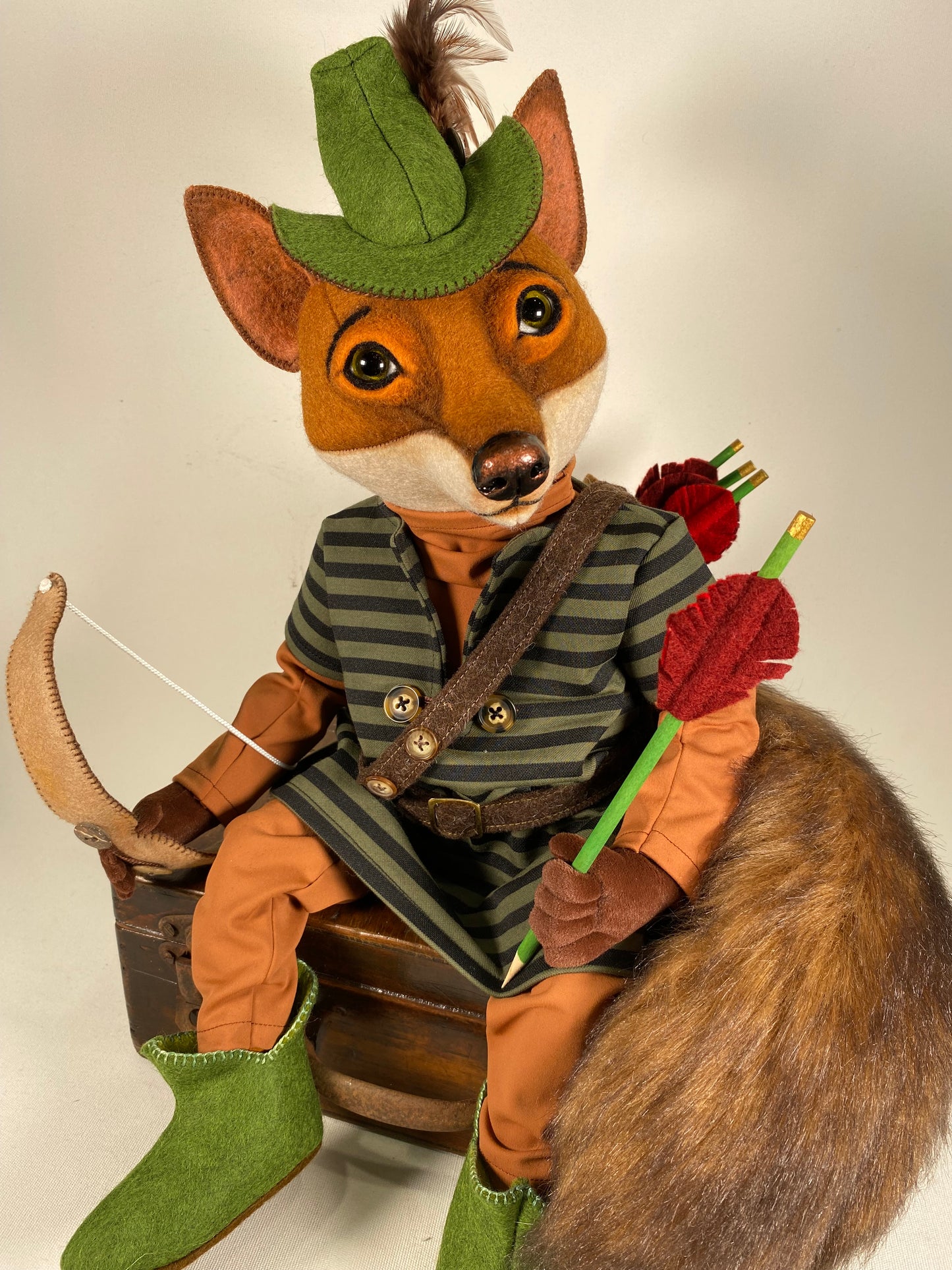 Robin Hood  Art Doll PDF Pattern  Approx 30cm Seated