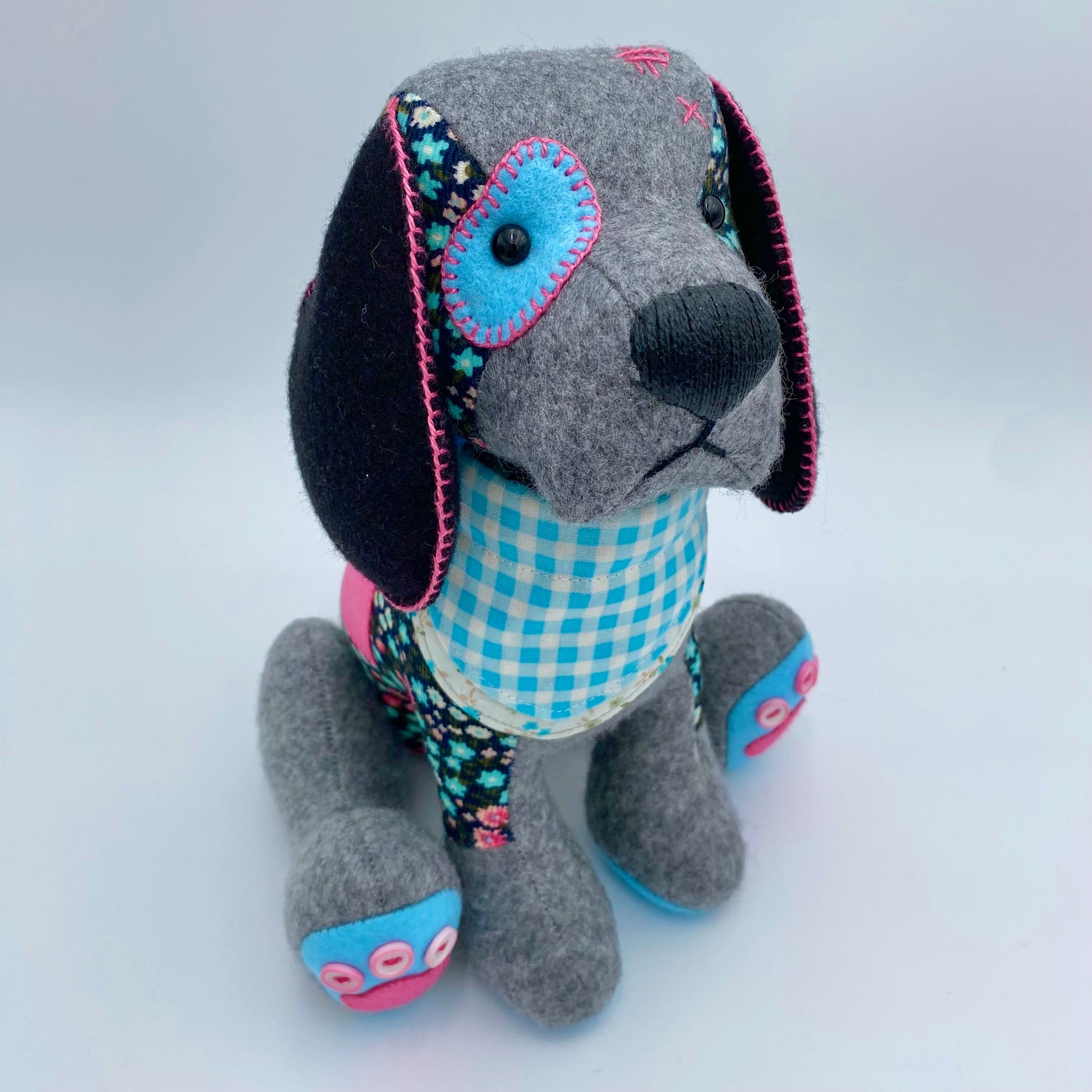 Scrappy Patchwork Dog  PDF Pattern and Video Tutorial