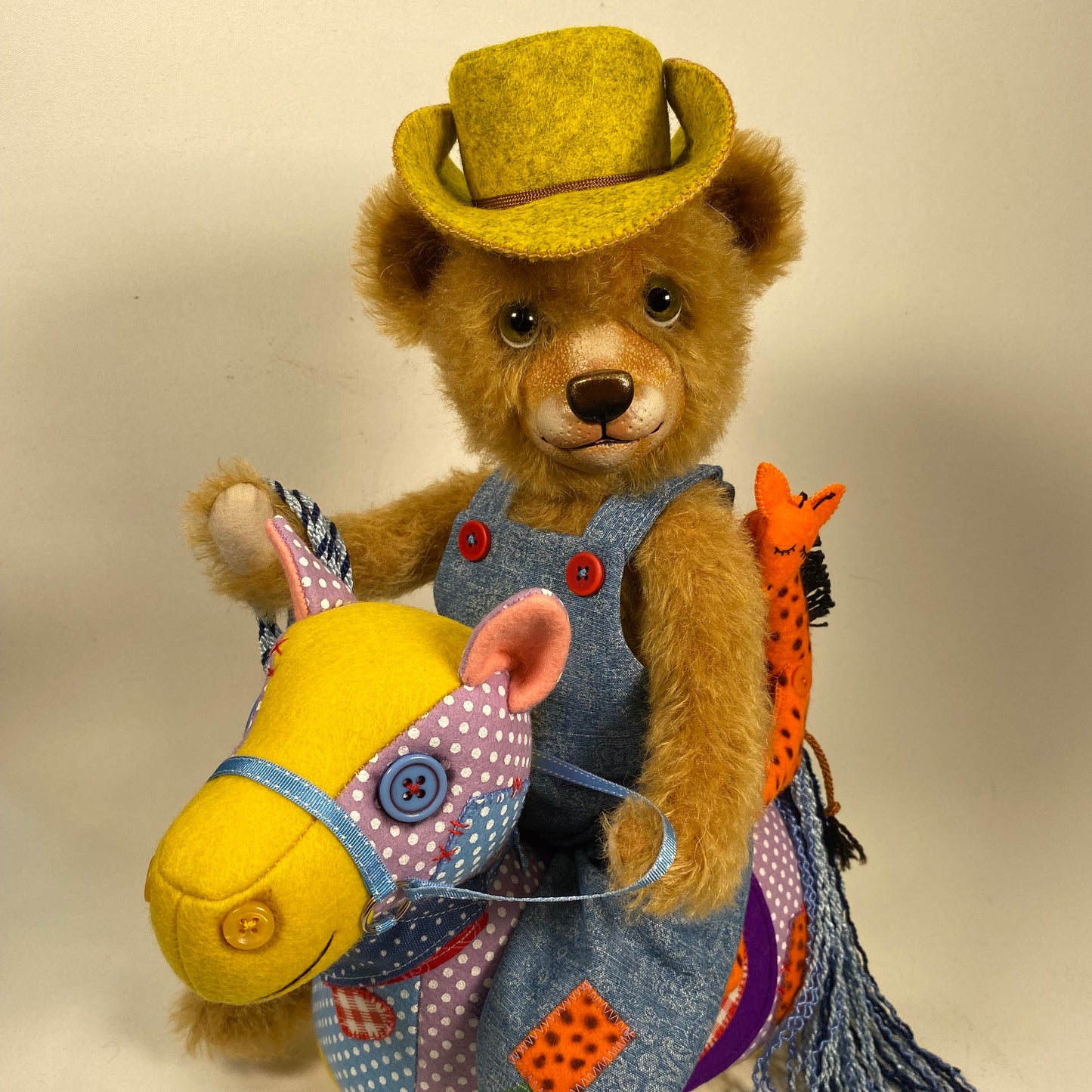 Cowboy Bear Trio  PDF Pattern Approx  36cm Seated