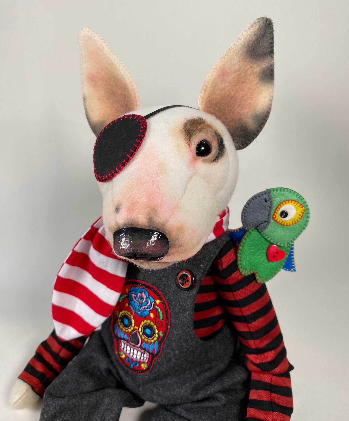 Bull Terrier "Pirate"  PDF Pattern  Approx 30cm Seated