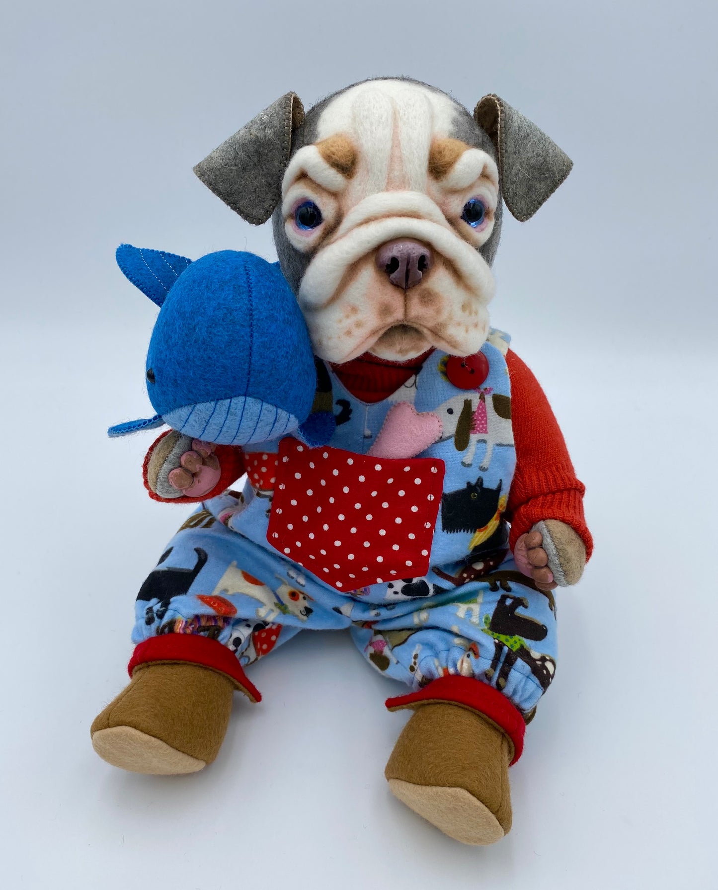 Bulldog Puppy PDF Pattern  Approx 26cm Seated