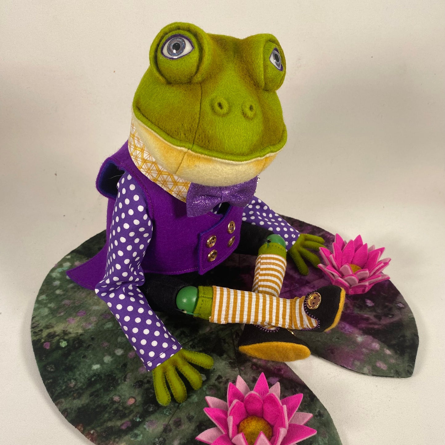 Frog Art Doll PDF Pattern  Approx 28cm Seated