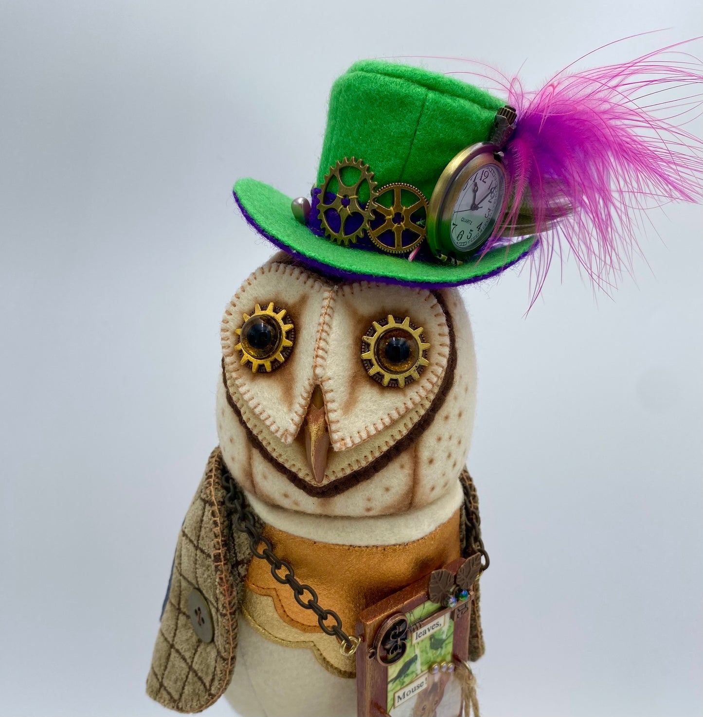 "The Professor"  Owl Art Doll   PDF Pattern  Approx 40cm