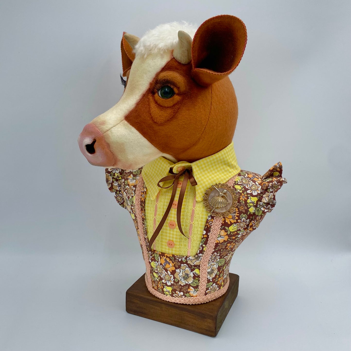 "Ollie" Cow Bust Portrait PDF Pattern and Video Tutorial