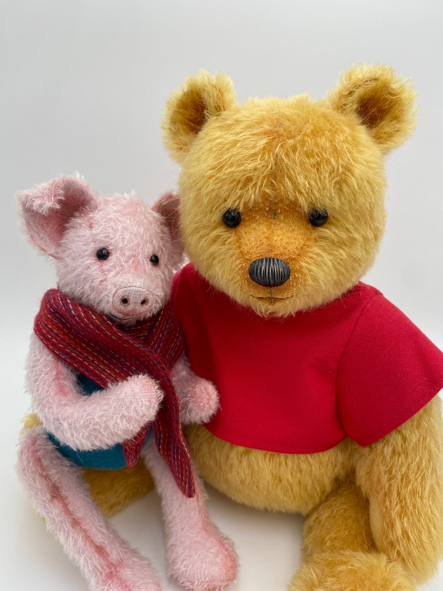 Pooh and Piglet PDF pattern  Approx 37cm Seated (Pooh) 22cm Seated (Piglet)