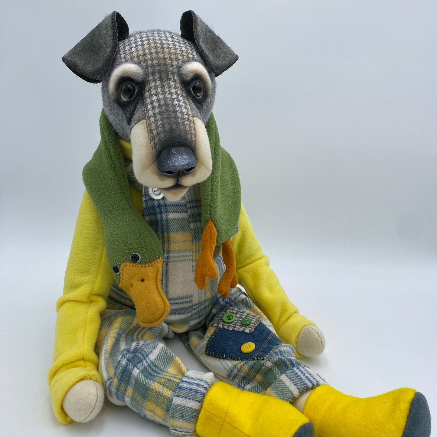 "Duckie"  Schnauzer/Airedale  PDF Pattern  Approx  34cm Seated