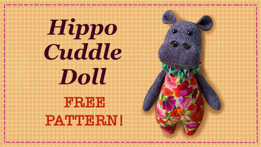 Hippo Cuddle Doll FREE PATTERN
