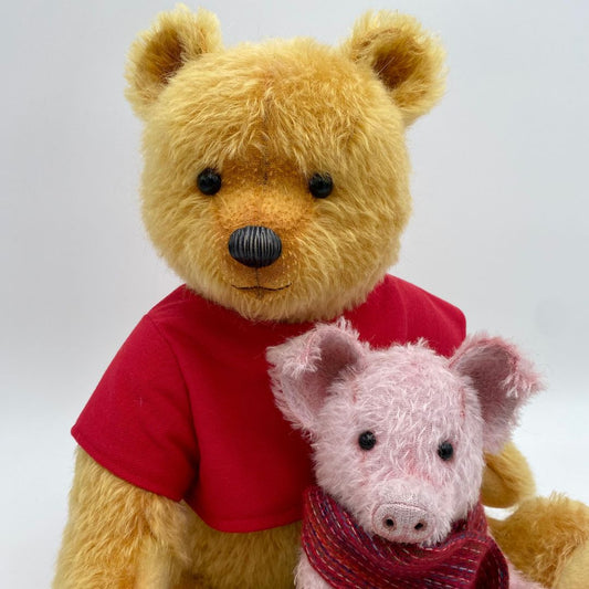 Pooh and Piglet PDF pattern  Approx 37cm Seated (Pooh) 22cm Seated (Piglet)