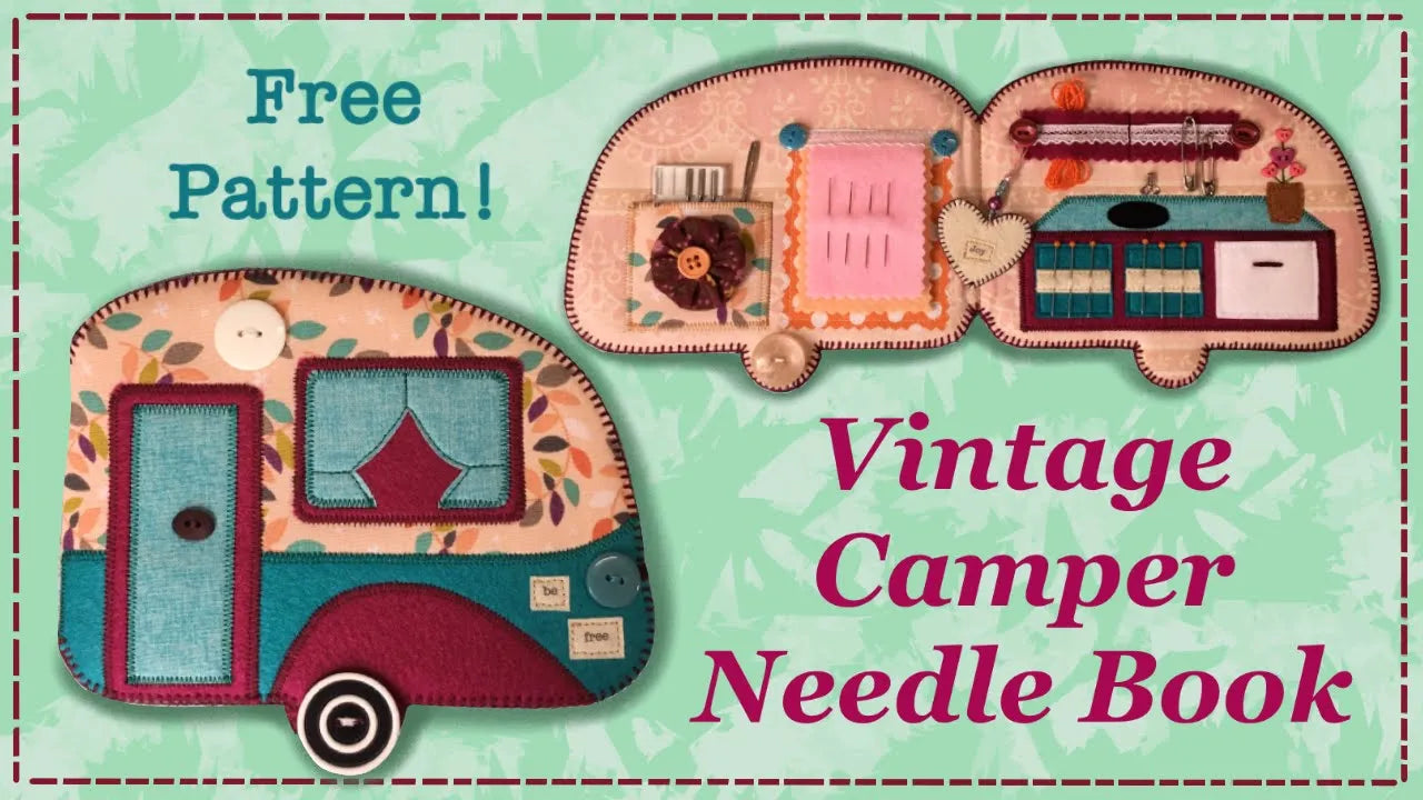 Vintage camper Needle Book FREE PATTERN