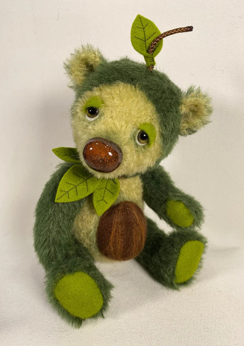 Guacamole Avocado Bear PDF Pattern Lisa Pay Exclusive  Approx 20cm Seated